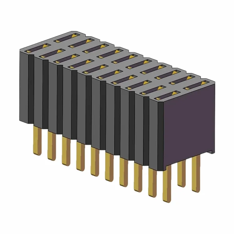 1,27 x 2,54 mm ženská hlavička Dvojitý rad 180 stupňov Dip