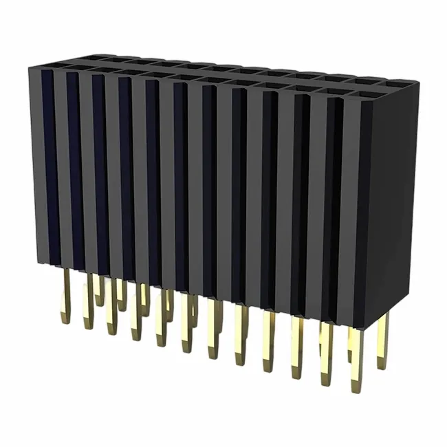 1,27 x 2,54 mm ženská hlavička Single Row Straight