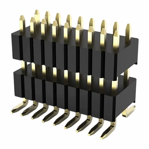 1,27x2.54 mm hlavička kolíka Dvojitá plastová SMT