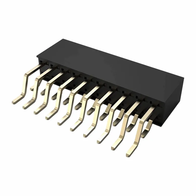 2,0 mm ženská hlavička dvojitý rad pravý uhol SMT H6.35 mm