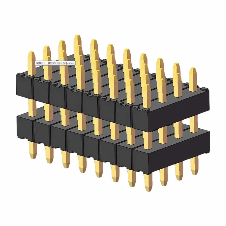 2,0 mm hlavička kolíka Štyri riadky rovno