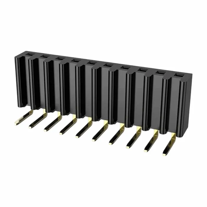 2,54 mm ženská hlavička s jedným riadkom pravým uhlom Dip U typ