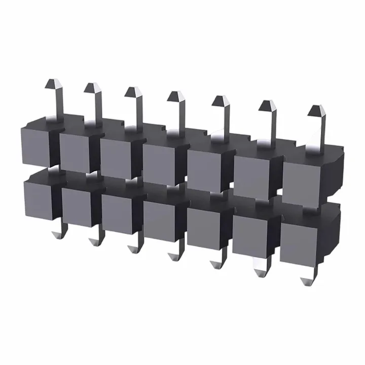 5,08 mm hlavička kolíka s jedným radom dvojradom Plast rovno